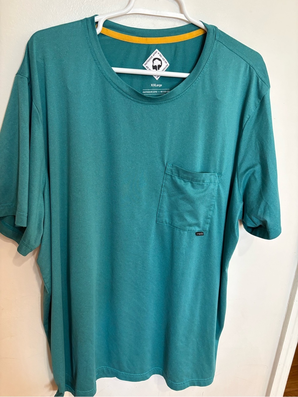 Outdoor Afro x REI Co-op Men’s Teal Pocket T-Shirt 2xl